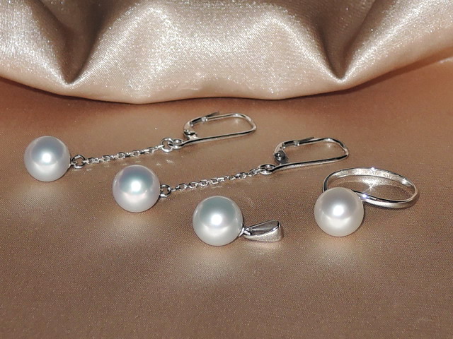 luxus dél-tengeri gyöngy ékszerkészlet